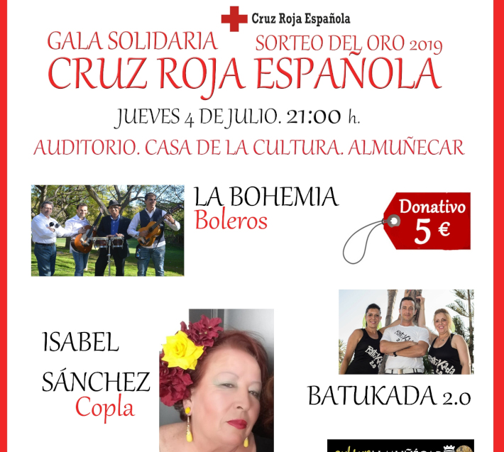 Cruz Roja Española celebra este jueves una gala solidaria en Almuñécar